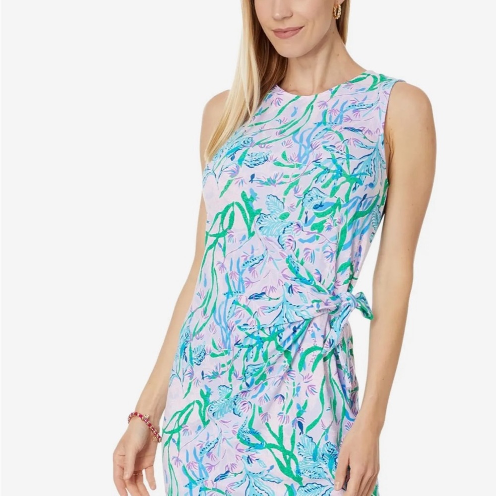 Lilly Pulitzer Floral Sleeveless Dress - Pink and Green